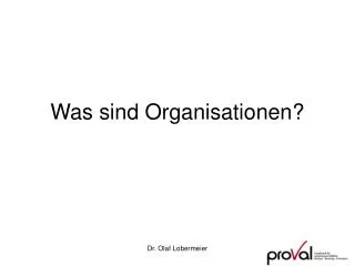 was sind organisationen