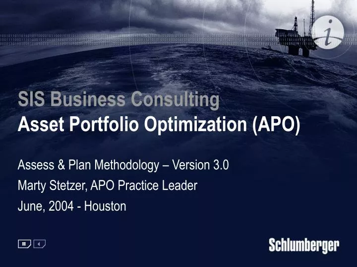 sis business consulting asset portfolio optimization apo