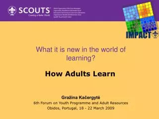 What it is new in the world of learning?
