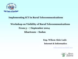 Implementing ICT In Rural Telecommunications