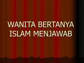 PPT - KEDUDUKAN WANITA DALAM ISLAM PowerPoint Presentation, Free ...