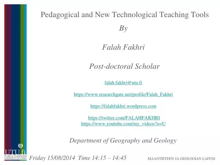 pedagogical and new technological teaching tools