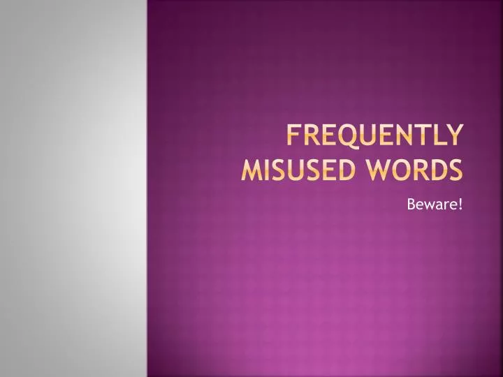 frequently misused words