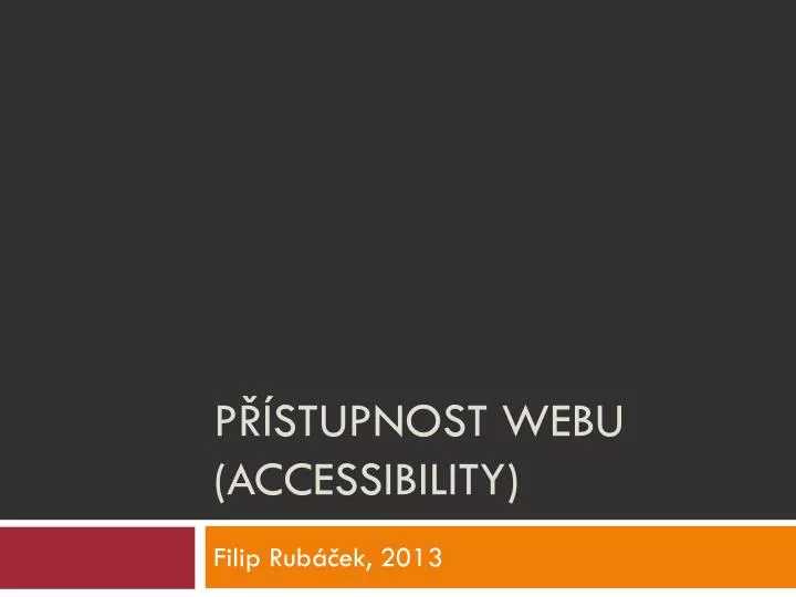 p stupnost webu accessibility