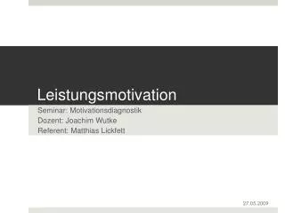 leistungsmotivation