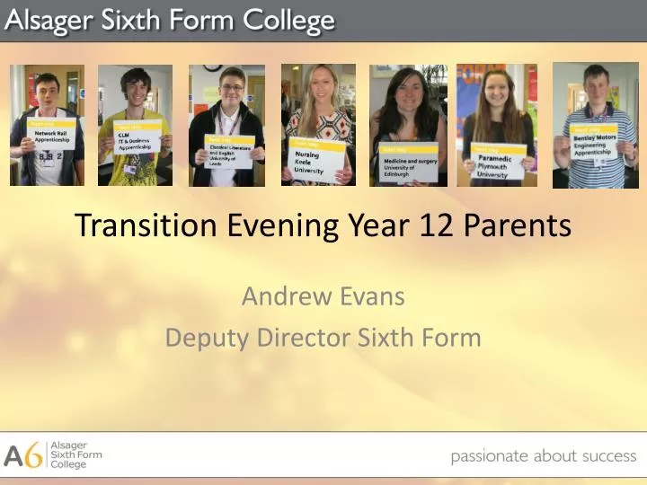 transition evening year 12 parents