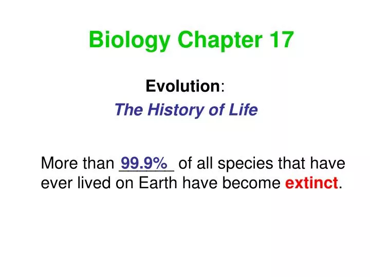 biology chapter 17