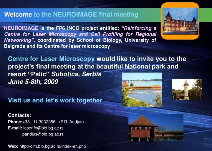 welcome to the n euroimage final meeting