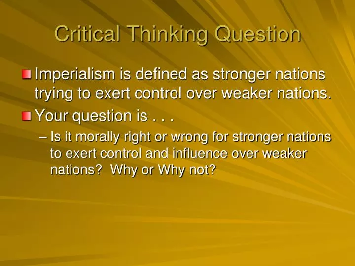 critical thinking question