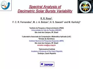 Spectral Analysis of Decimetric Solar Bursts Variability