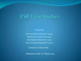 CSR Case Studies