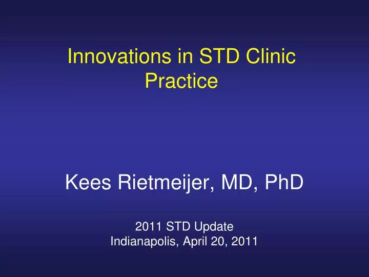 innovations in std clinic practice