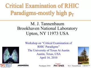 Critical Examination of RHIC Paradigms-mostly high p T
