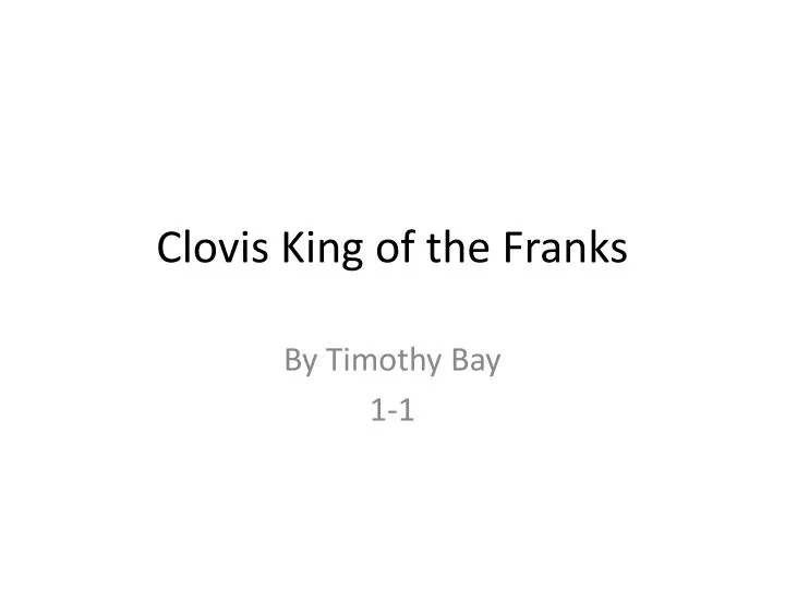 clovis king of the franks