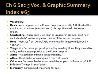 Ch 6 Sec 5 Voc. &amp; Graphic Summary. Index #65