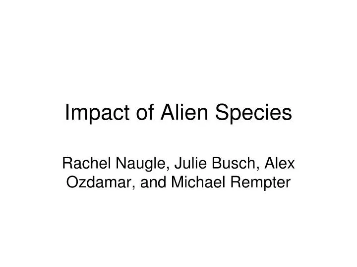 impact of alien species