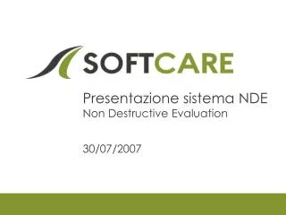 presentazione sistema nde non destructive evaluation 30 07 2007