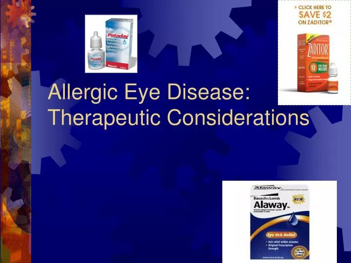 allergic eye disease therapeutic considerations