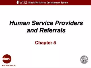 Human Service Providers and Referrals