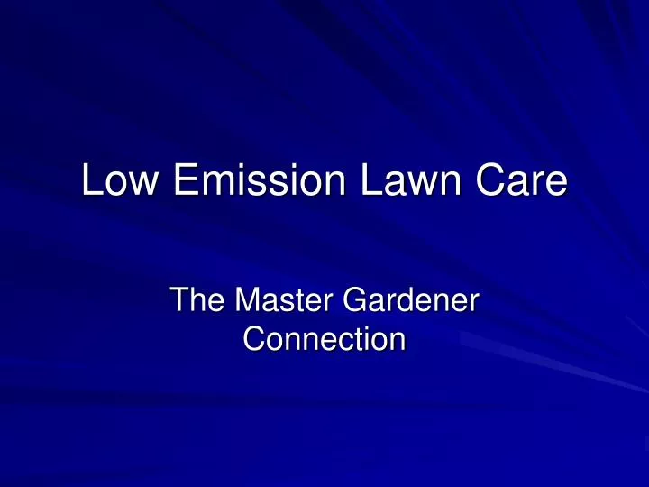 low emission lawn care