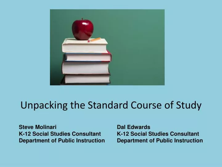 unpacking the standard course of study