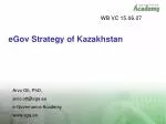 eGov Strategy of Kazakhstan