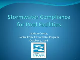 Stormwater Compliance for Pool Facilities