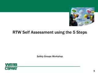 RTW Self Assessment using the 5 Steps Safety Groups Workshop