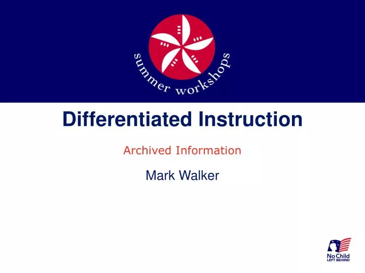 differentiated instruction archived information