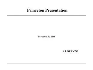 Princeton Presentation
