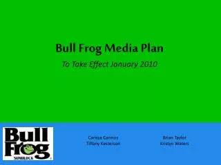 Bull Frog Media Plan To Take Effect January 2010