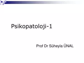 psikopatoloji