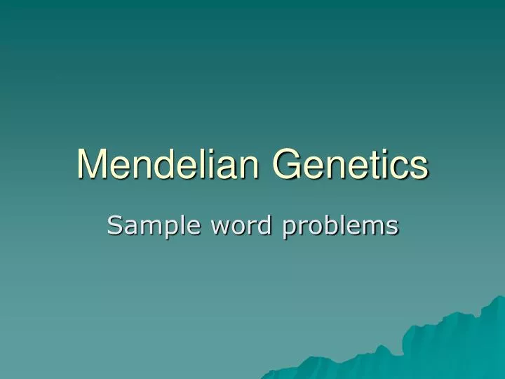 mendelian genetics