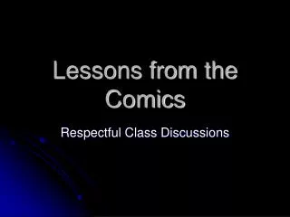 Lessons from the Comics