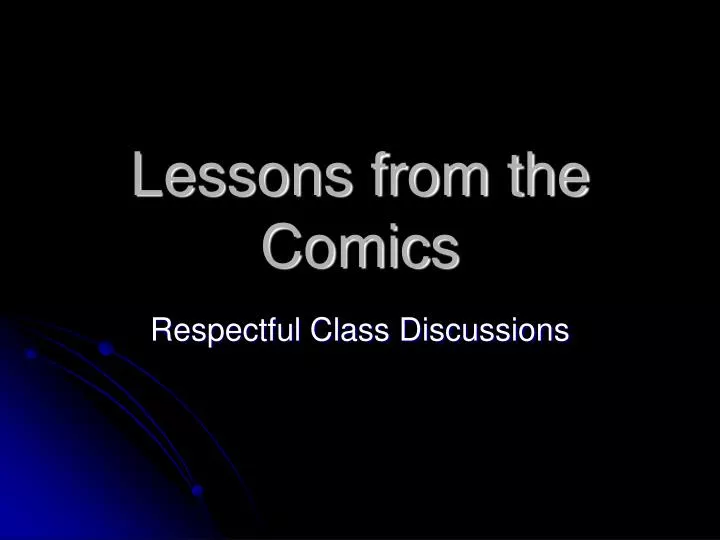 lessons from the comics