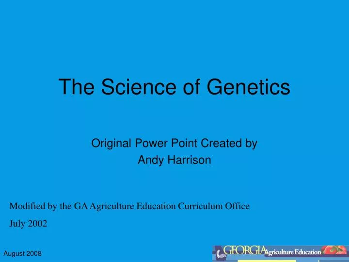 the science of genetics