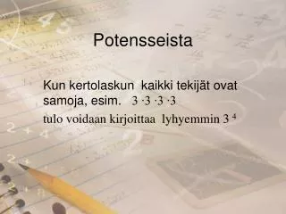 potensseista