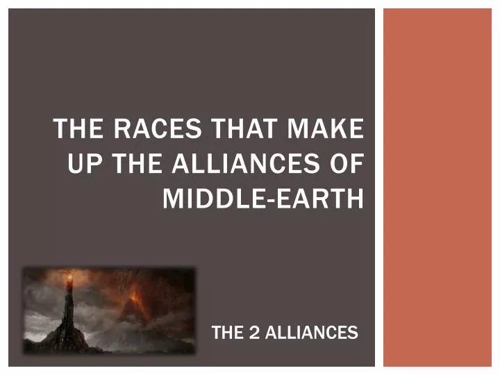the races that make up the alliances of middle earth