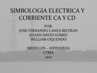 simbologia electrica y corriente ca y cd