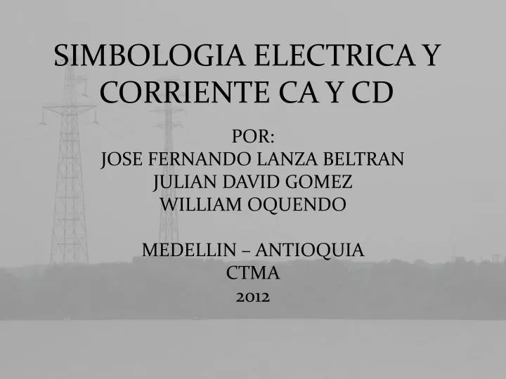 simbologia electrica y corriente ca y cd