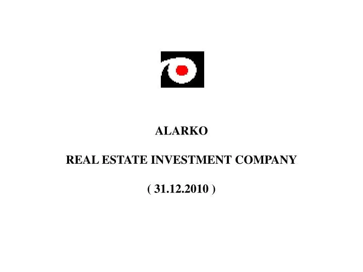 alarko real estate investment company 31 12 2010