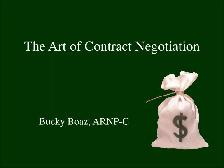 the art of contract negotiation