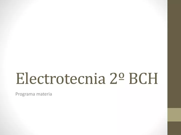 electrotecnia 2 bch