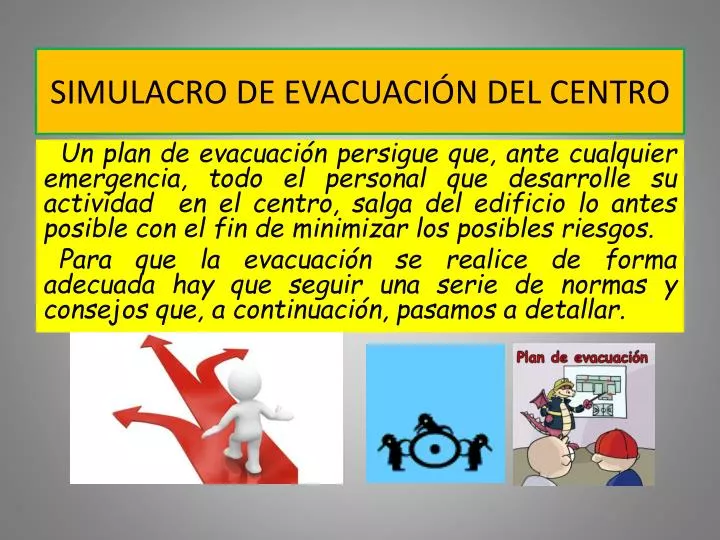 simulacro de evacuaci n del centro