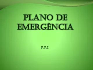 plano de emerg ncia