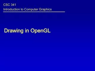 Drawing in OpenGL