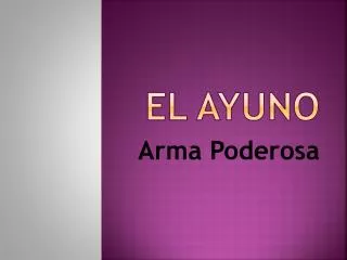 el ayuno
