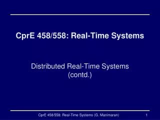 CprE 458/558: Real-Time Systems