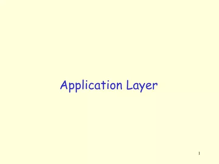 application layer
