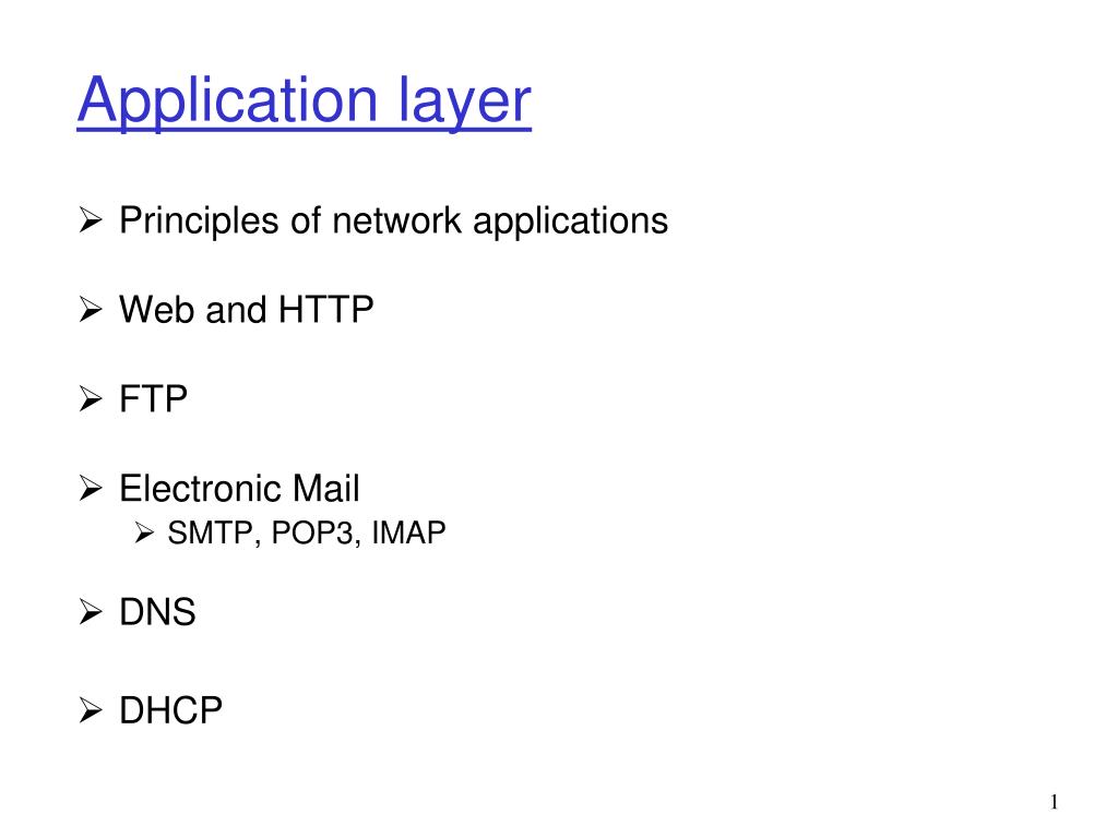 PPT - Application layer PowerPoint Presentation, free download - ID:5515735